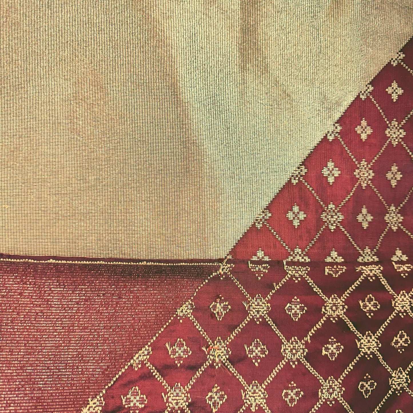 Chronicles handwoven silk songket runner textile