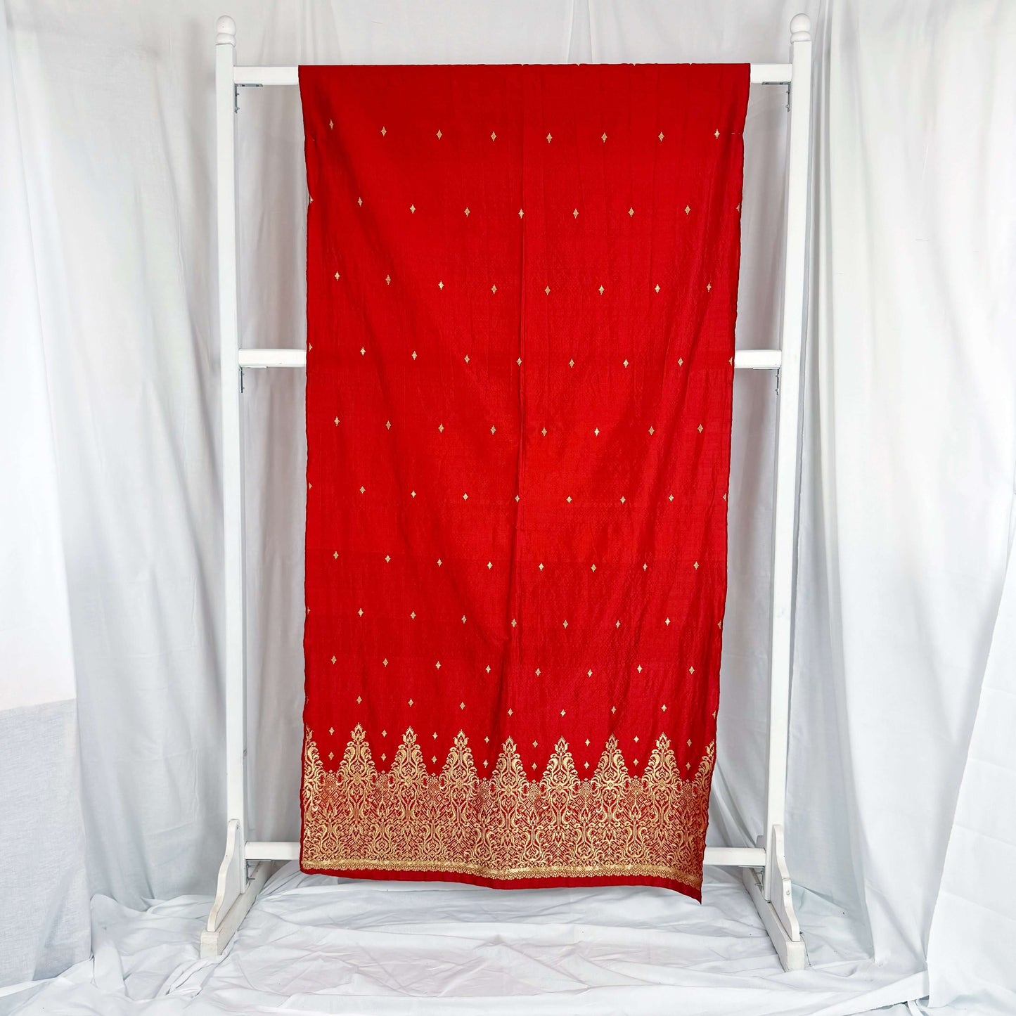 Bidasari Ruby handwoven silk songket textile