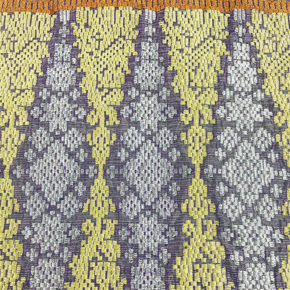 Indera Kayangan (Purple) handwoven silk songket shawl textile