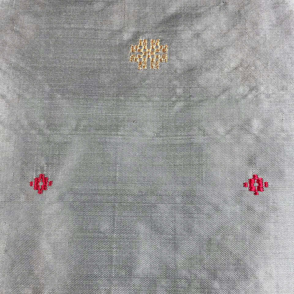 Gemilang Charcoal handwoven silk songket shawl textile