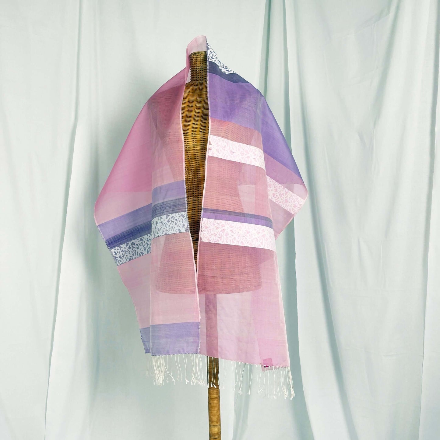 Putri Saribas Manggis handwoven silk songket shawl textile