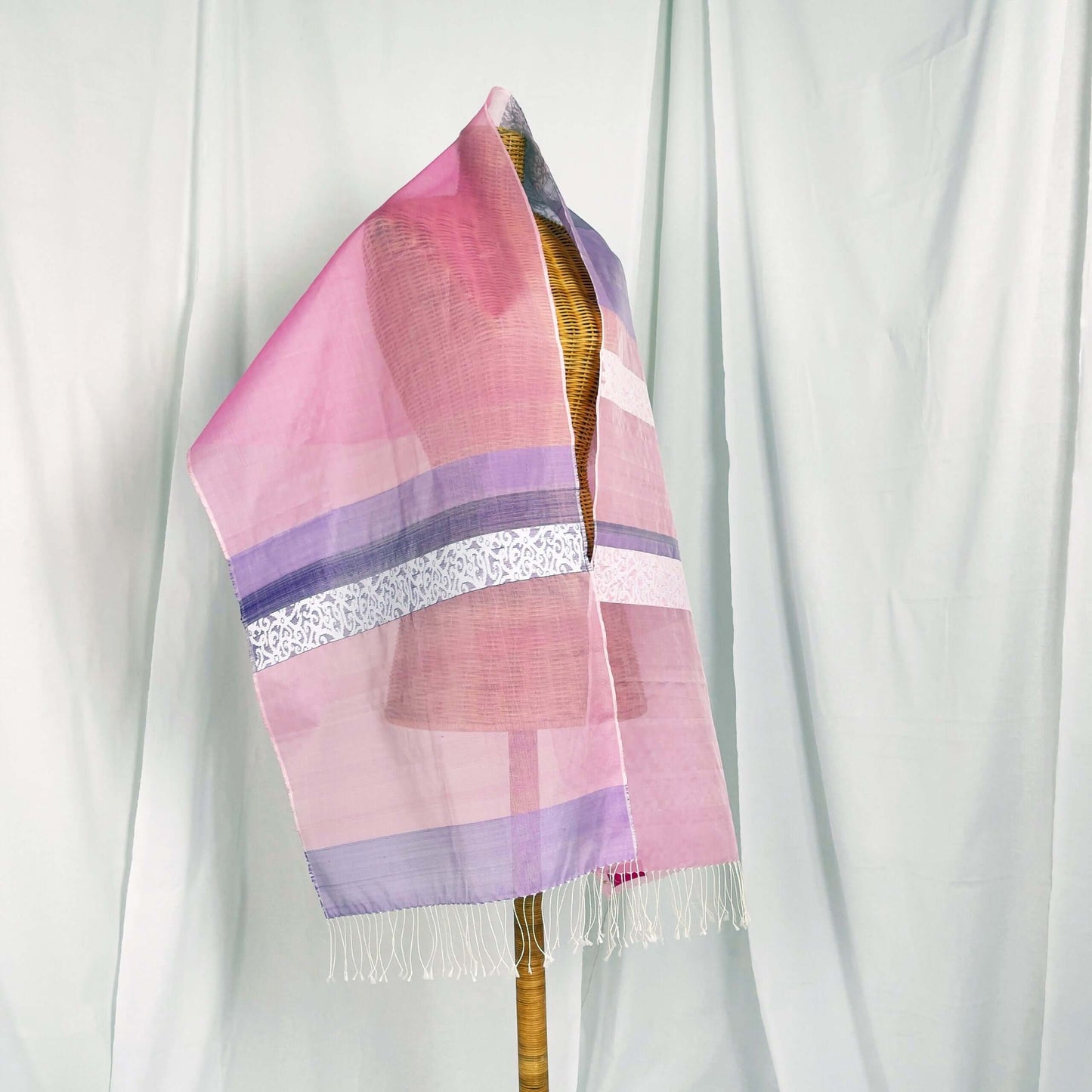 Putri Saribas Manggis handwoven silk songket shawl textile