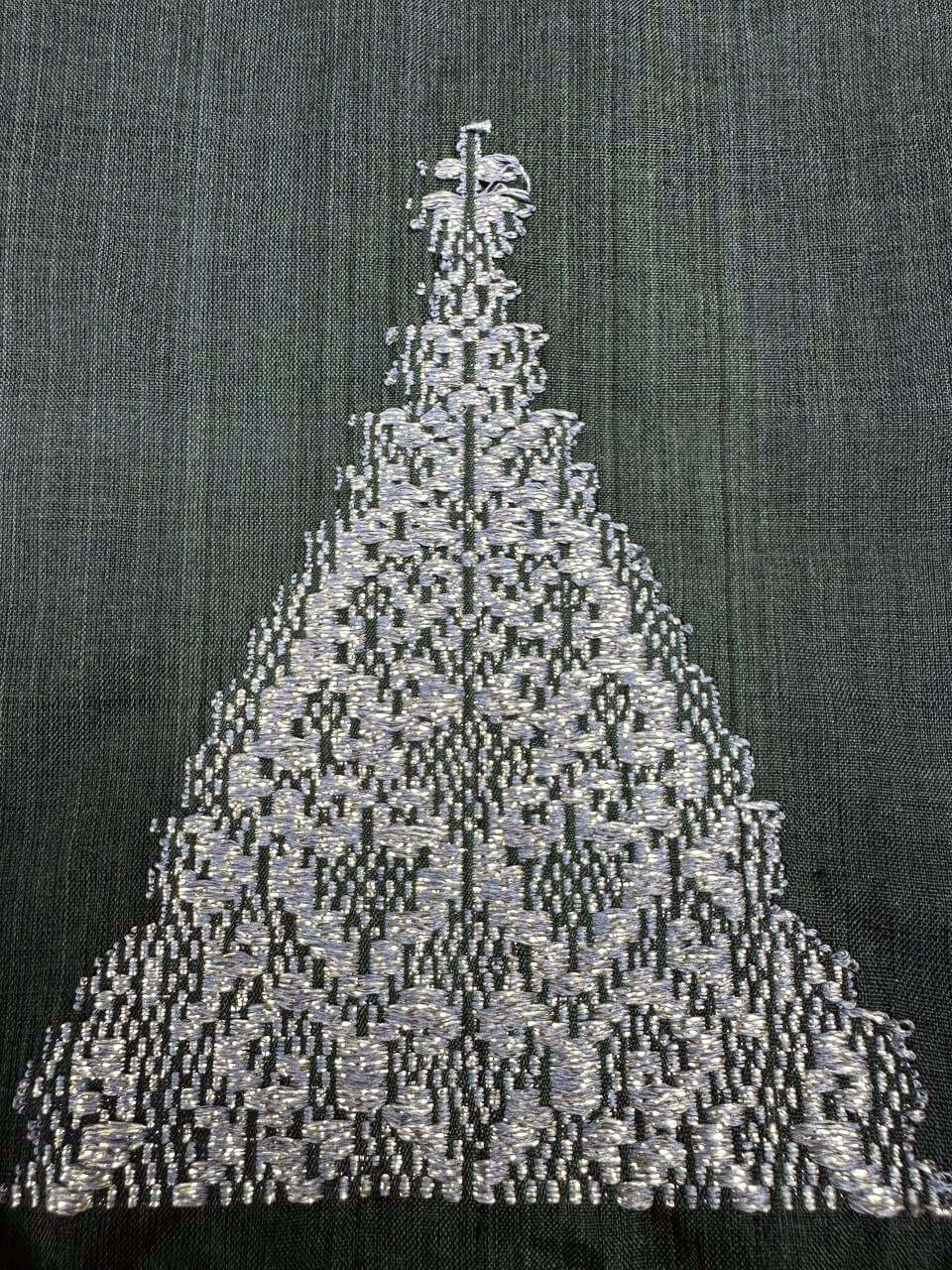 Ranee's Cloth (Black) handwoven silk organza songket shawl textile