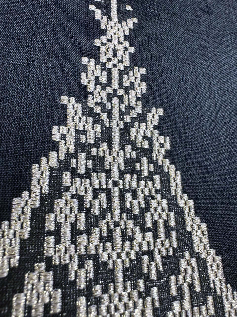Ranee's Cloth (Black & Gold) handwoven silk organza songket shawl textile