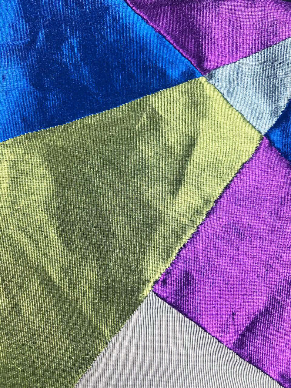 Luminesque Blue Sapphire handwoven silk songket shawl textile