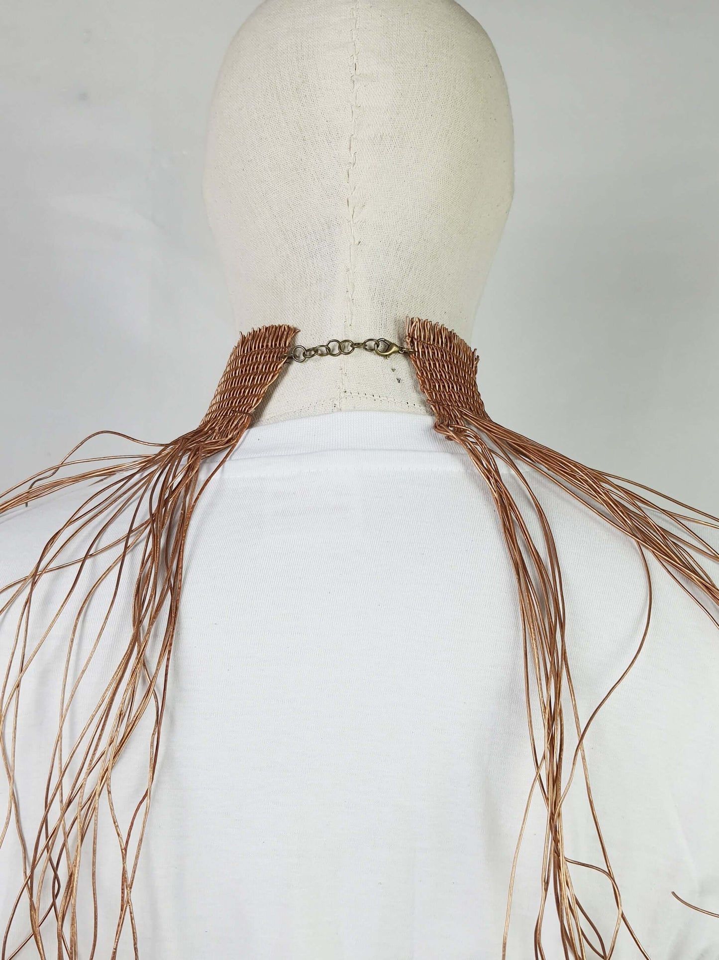 Leatherweave Statement Choker Collar