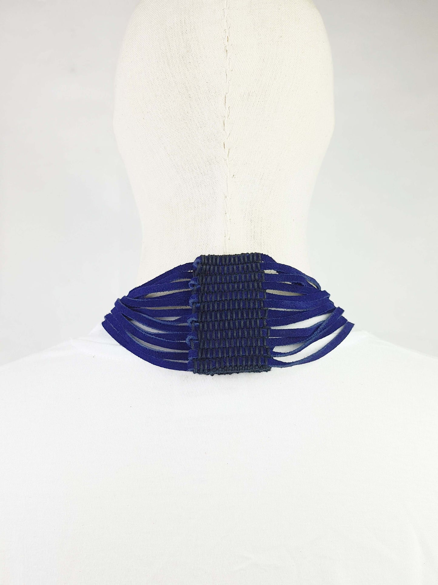 Leatherweave Necklace (Blue)