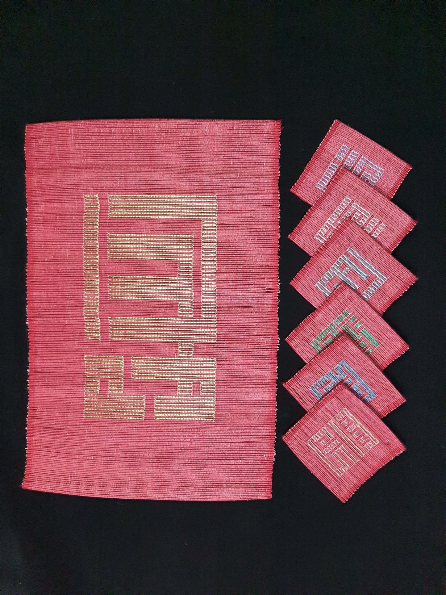 SONGKET Kufic Table Mat & Coaster Gift Box