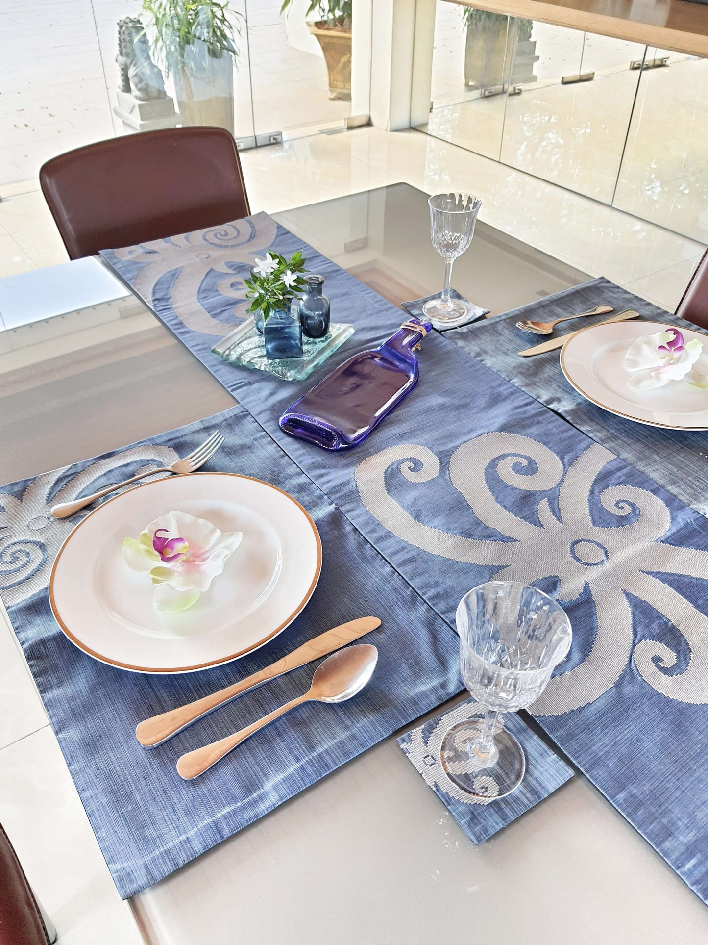 SONGKET Iban Motif Silk Dining set