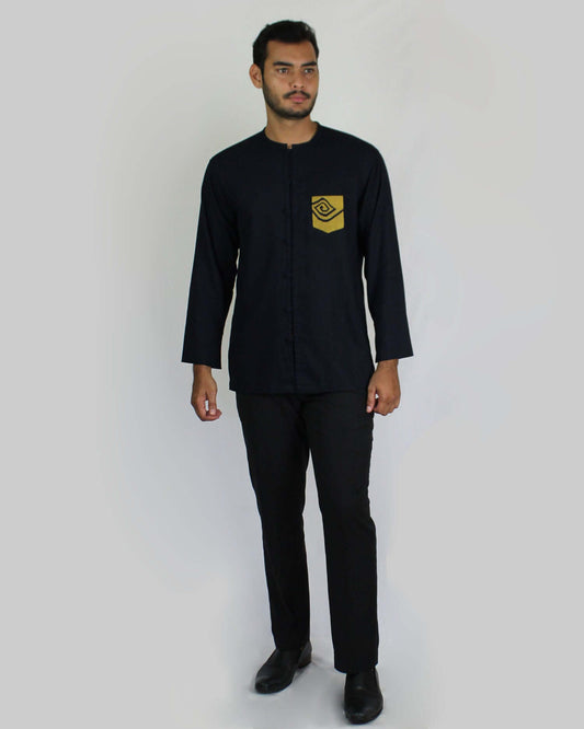 Mega Mendung Mens Linen Shirt