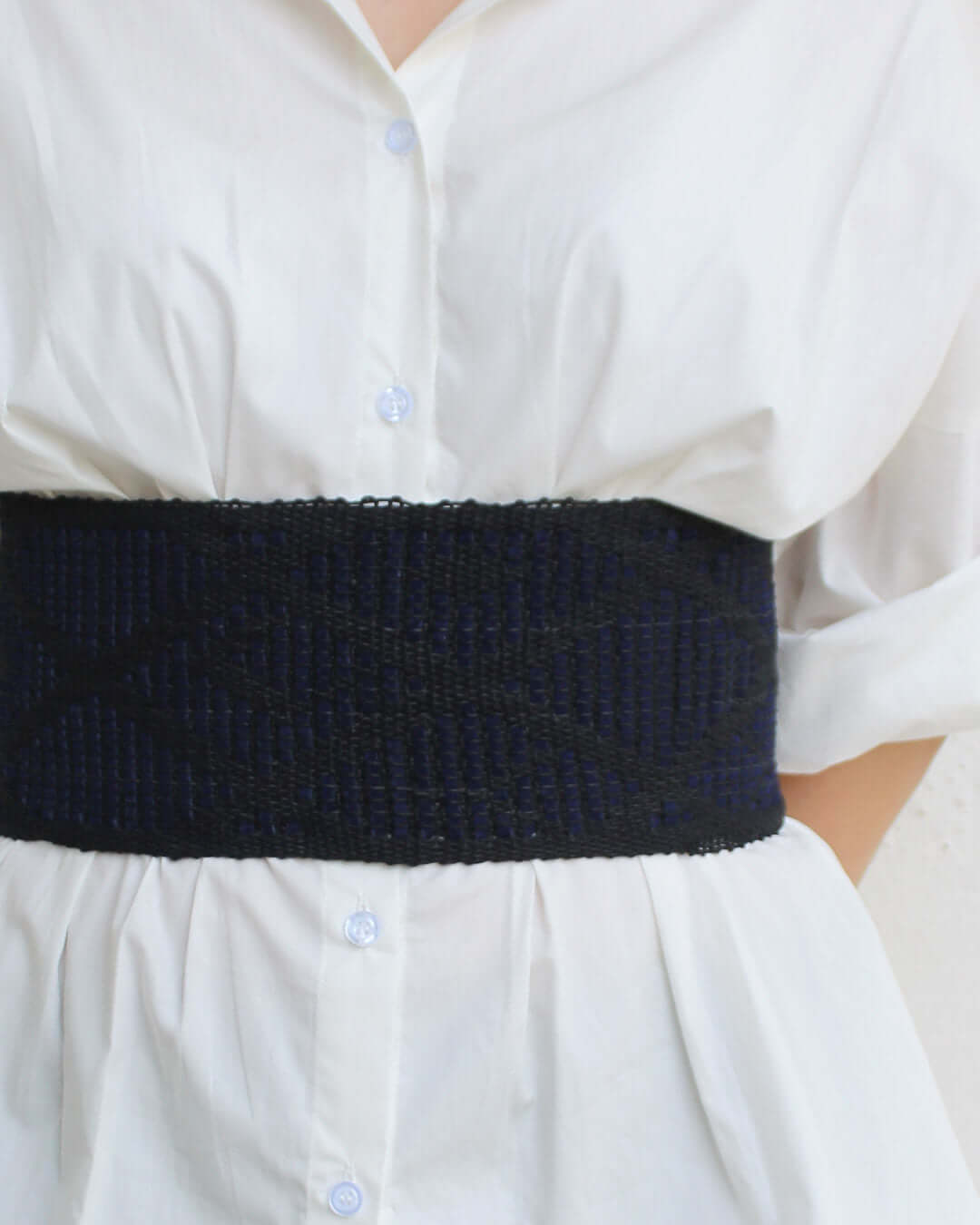 Leatherweave Belt (Black & Midnight Blue)