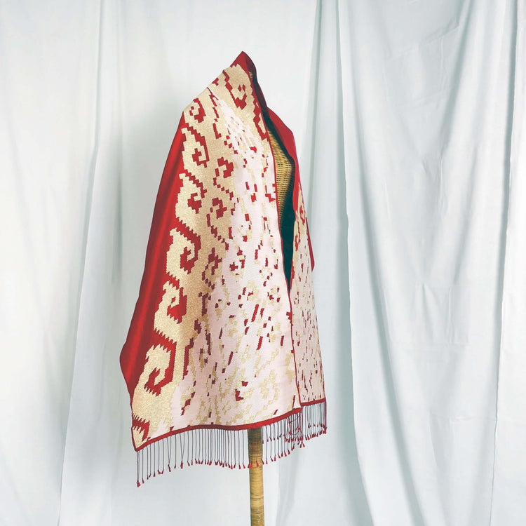 Handwoven songket shawls