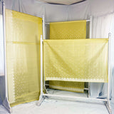 Baju Kurung fabric in lime green handwoven organza silk songket textile ( Set of 3 )