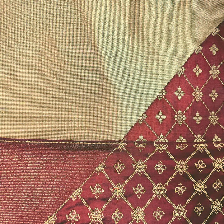 Chronicles handwoven silk songket runner textile
