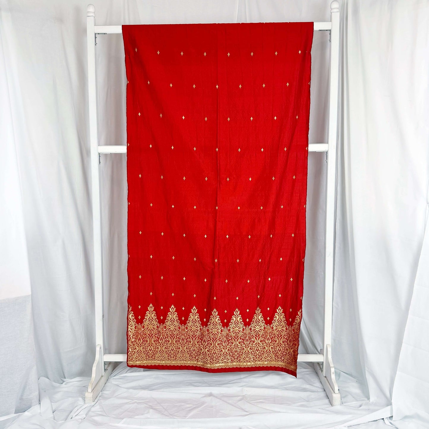 Bidasari Ruby handwoven silk songket textile
