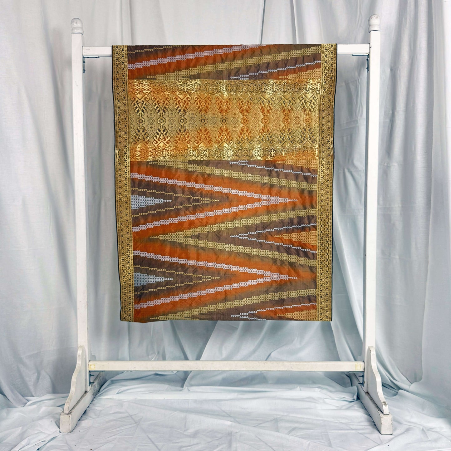 Saribas handwoven silk songket sampin textile