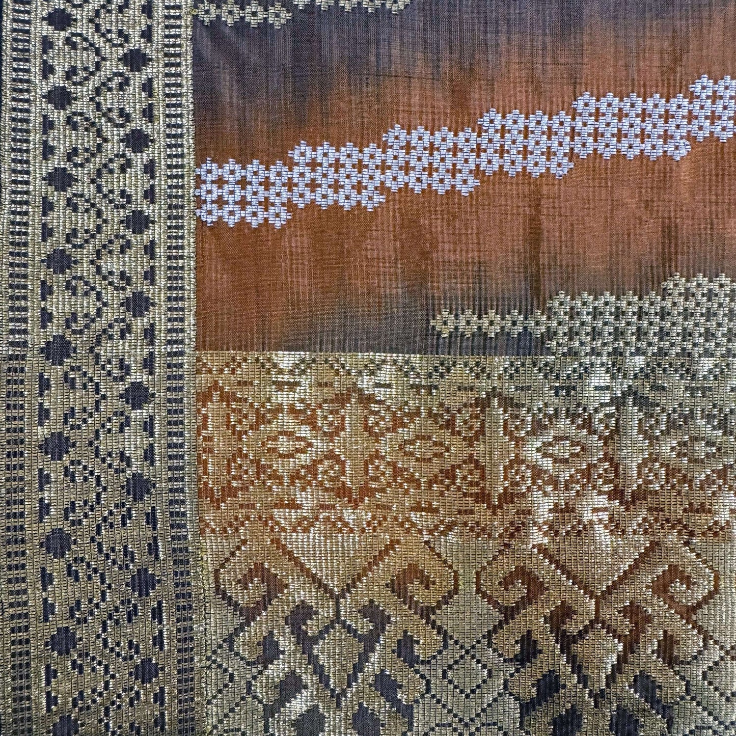 Saribas handwoven silk songket sampin textile