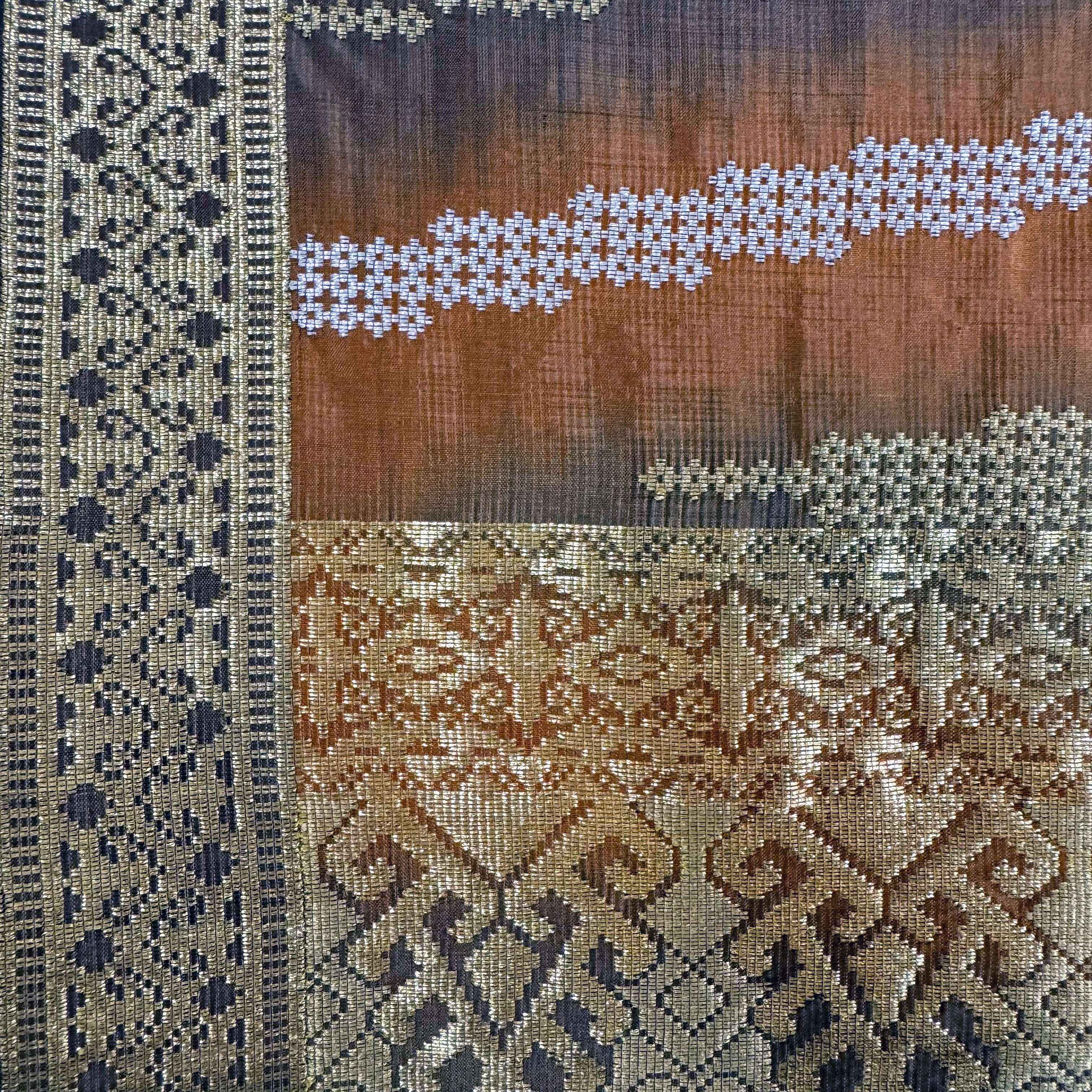 Saribas handwoven silk songket sampin textile