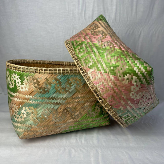 BAMBOO WEAVED BOXES, LA 150524 X LA 002
