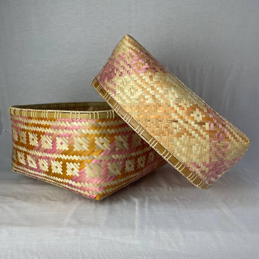 BAMBOO WEAVED BOXES, LA 150524 X OU 009