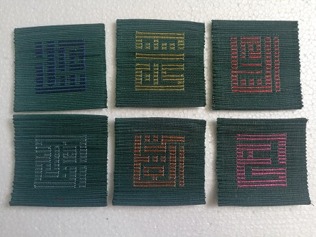 SONGKET Woven Kufic Coasters Set of 6