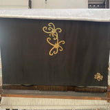 Man Fabric In Black with Iban Curve Motif