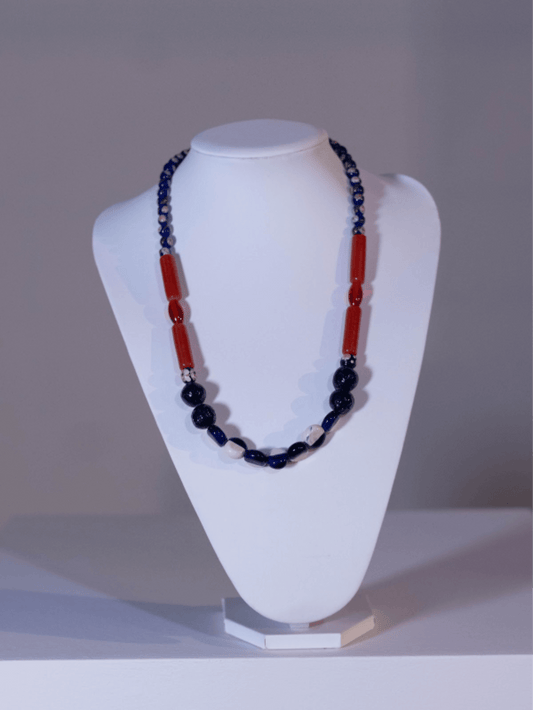 Bidotin Juo, Pimonog Rami - Heirloom Collection - Manik Pelaga And Ceramic - Unisex Necklace
