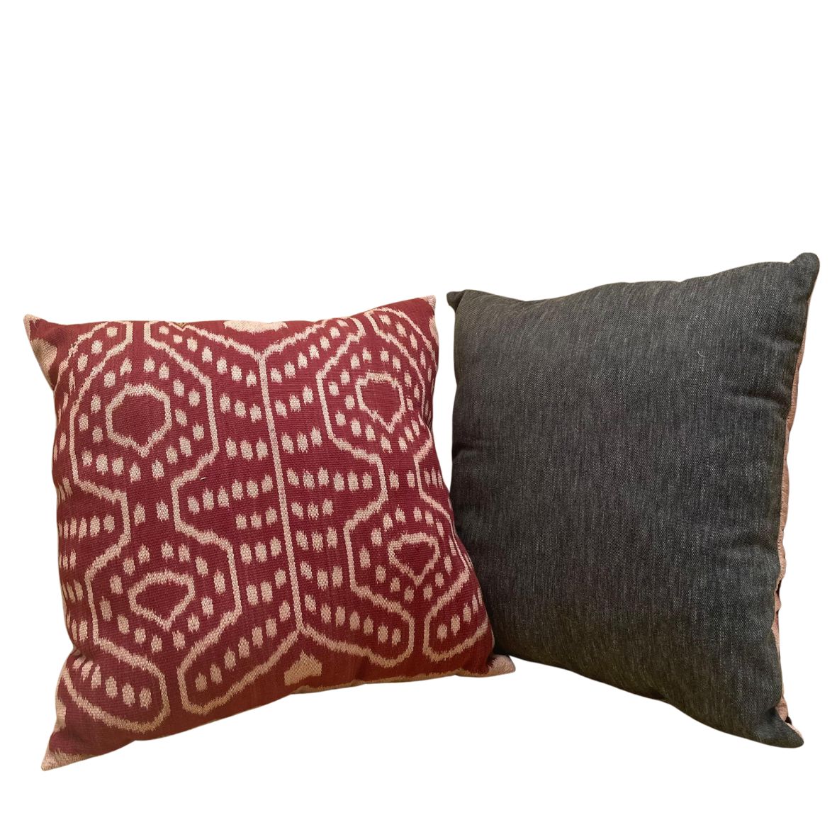 Pua Kumbu Cushion Cover in Engkudu (Red)