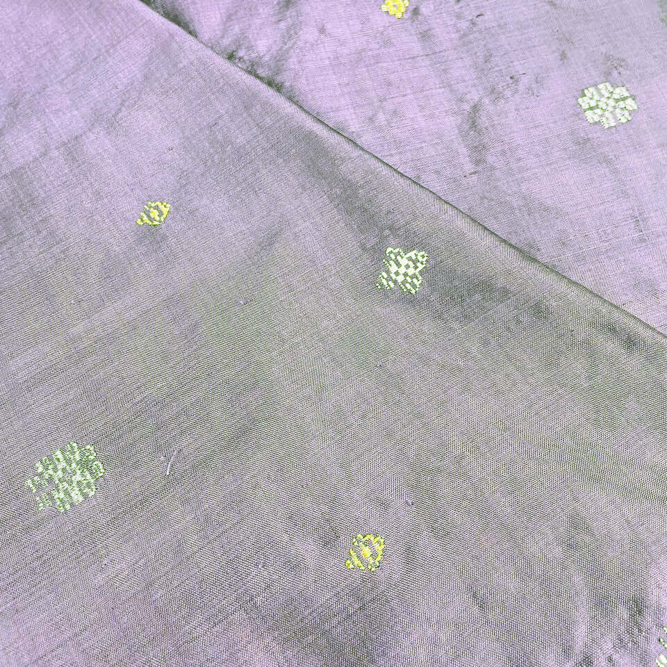Gemilang Amethyst handwoven silk songket shawl textile