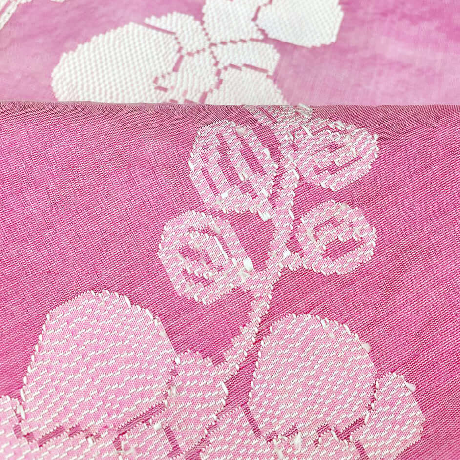 Borneo Orchid Lace handwoven silk organza songket shawl textile