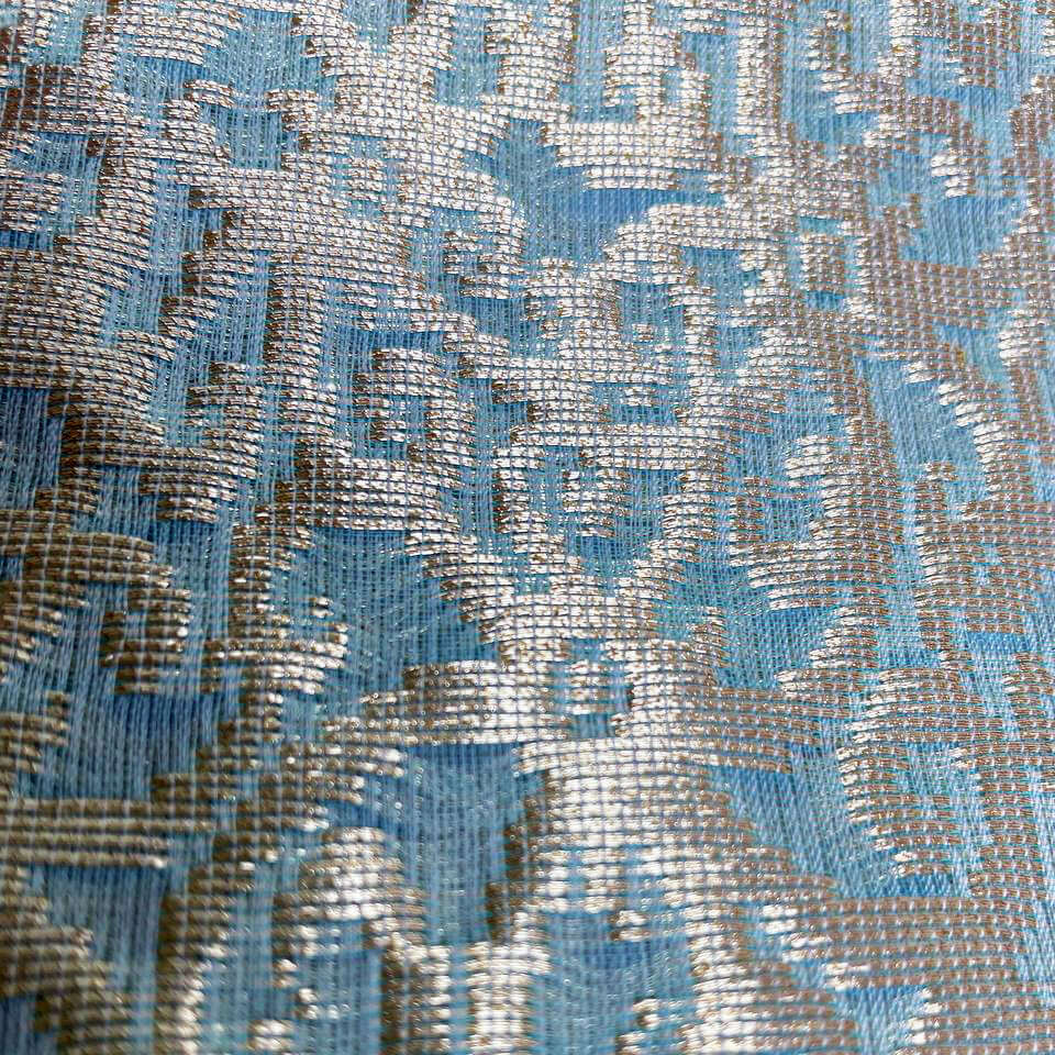 Putri Saribas Limau handwoven silk songket shawl textile