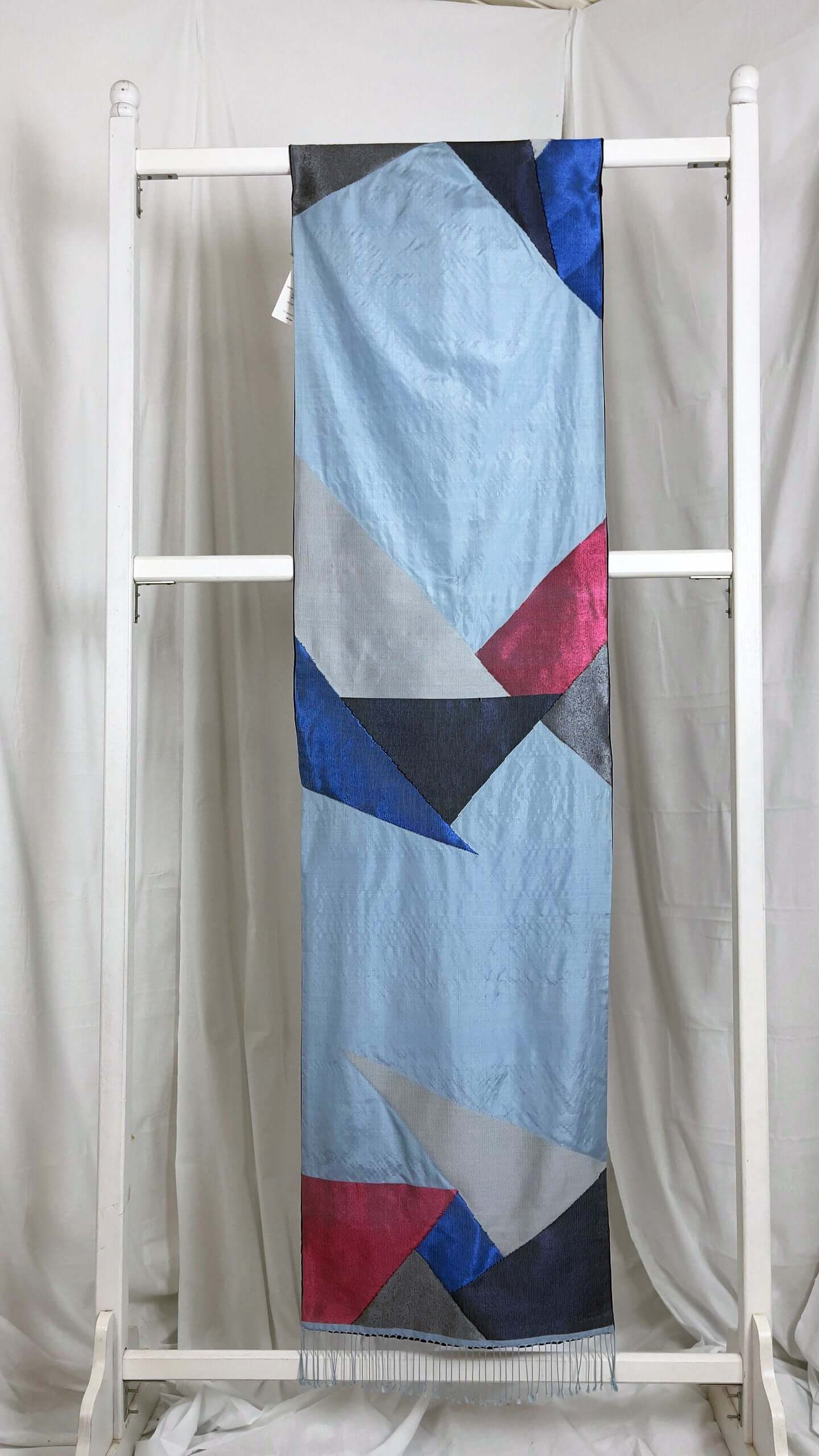 Luminesque Angelite handwoven silk songket shawl textile