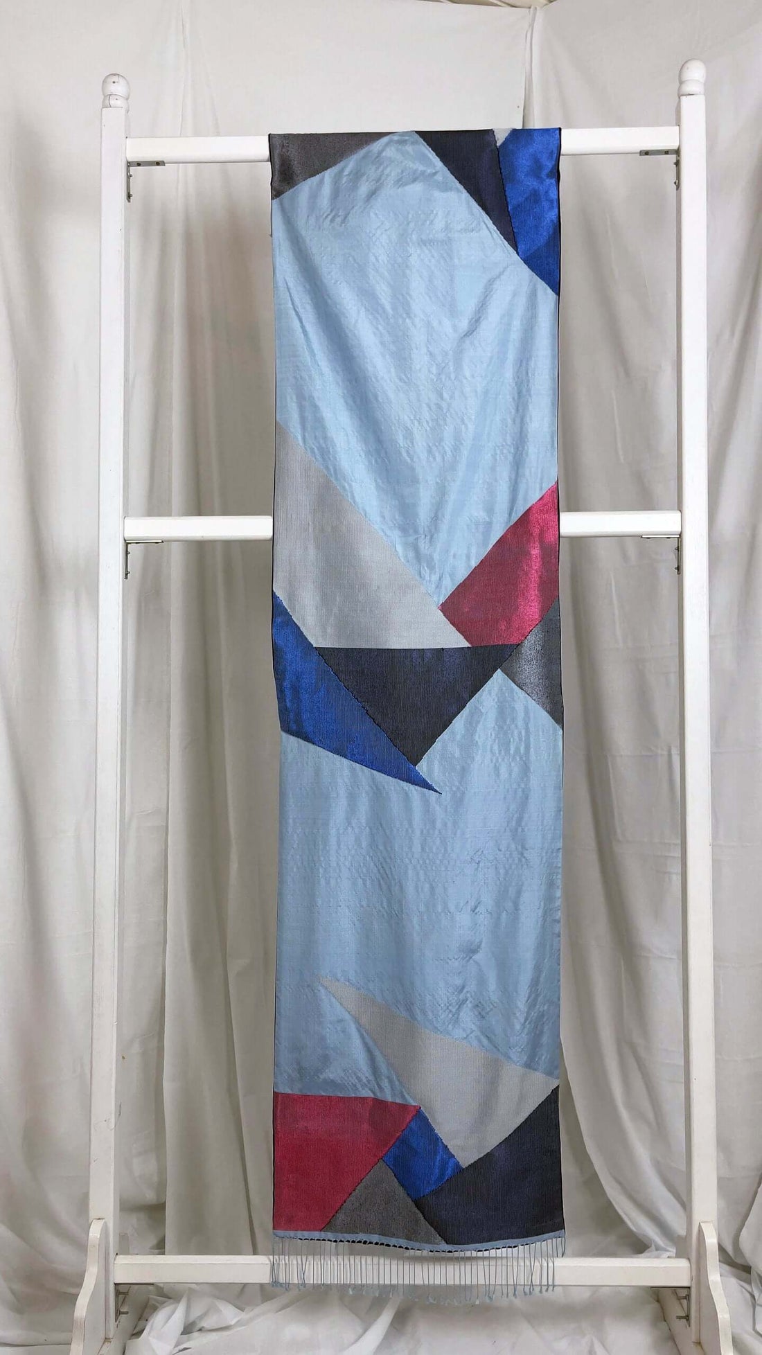 Luminesque Angelite handwoven silk songket shawl textile
