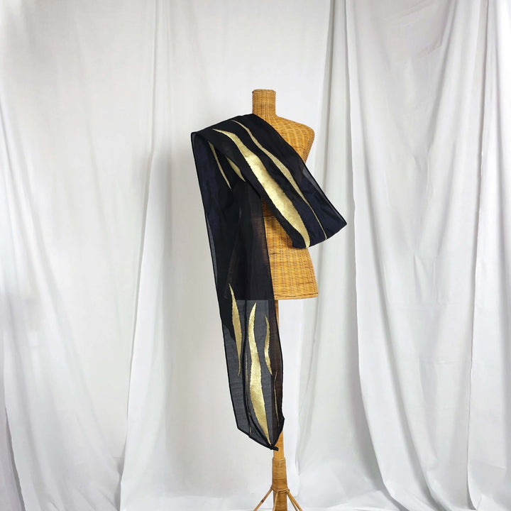 Selampai Emas handwoven silk songket shawl textile