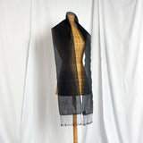 Ranee's Cloth (Black) handwoven silk organza songket shawl textile