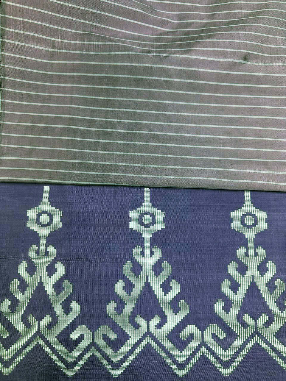 Iban Rebung(Lilic) handwoven silk songket shawl textile