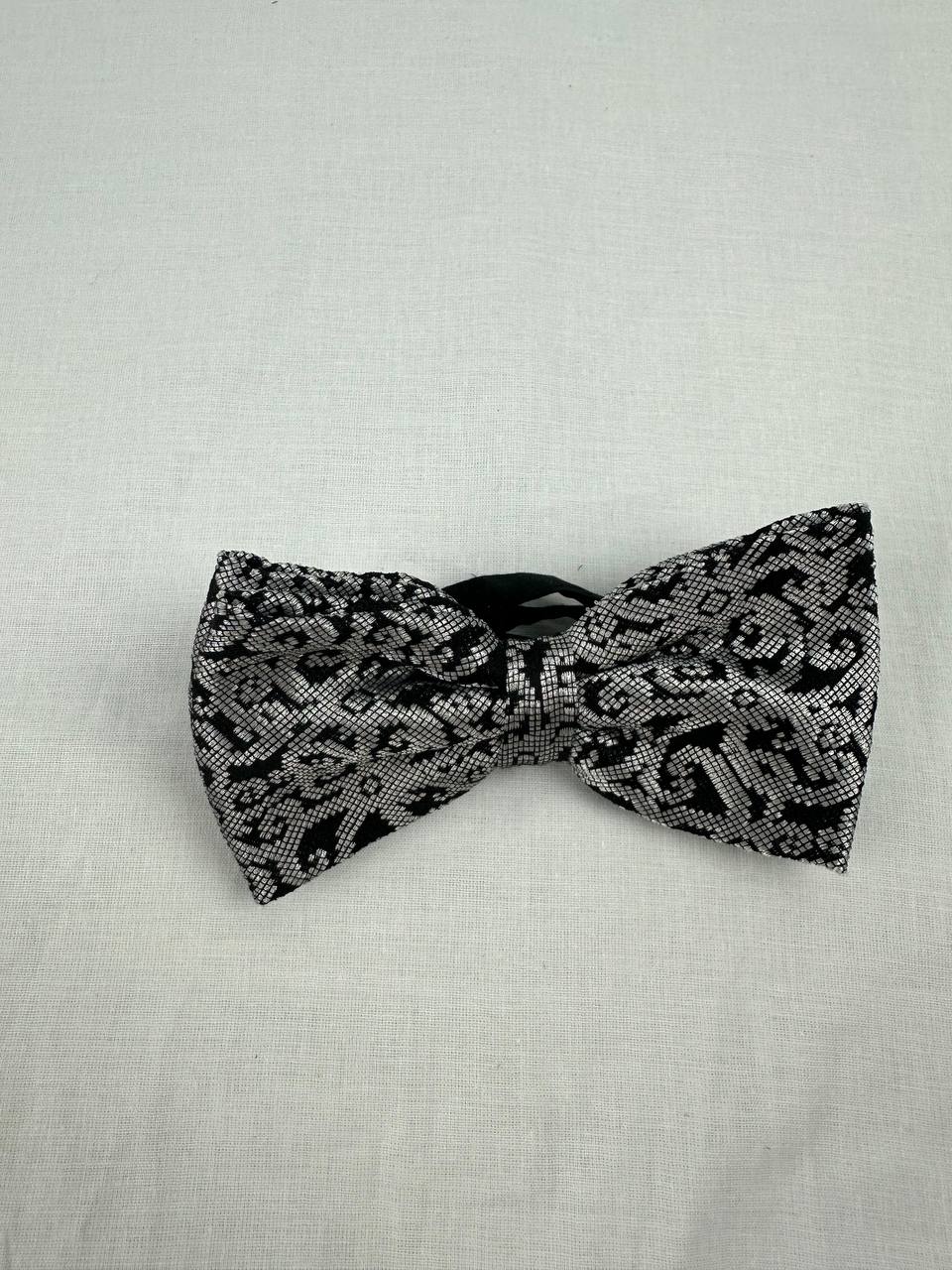 BANGSAWAN SARIBAS Songket Bowtie in Antique Silver #104