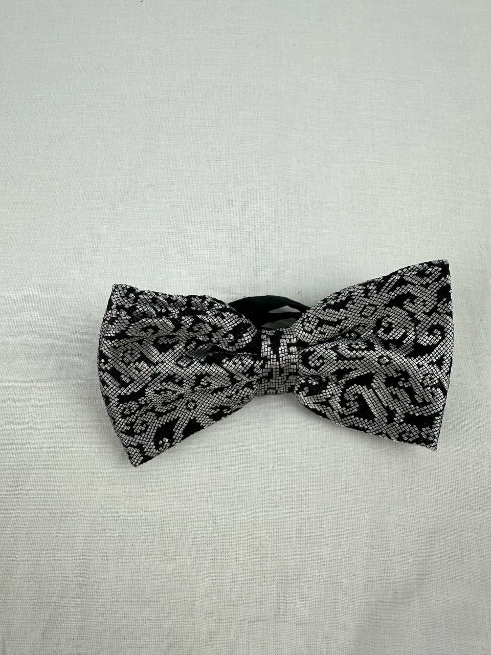 BANGSAWAN SARIBAS Songket Bowtie in Antique Silver #103