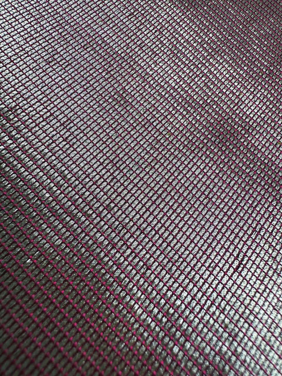 Geometric Triangular Bands (Red) handwoven silk songket shawl textile