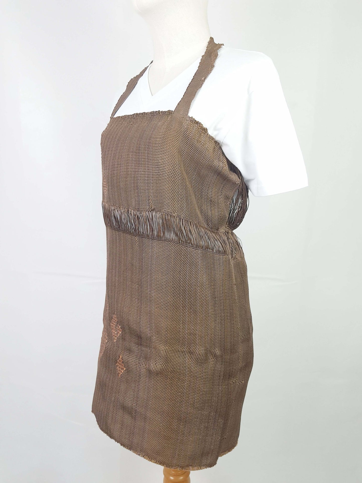 Leatherweave Apron Dress